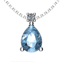 Necklace Gemoro Woman Acquamarina in White Gold Acquamarina PME148BIA - PME148BIA